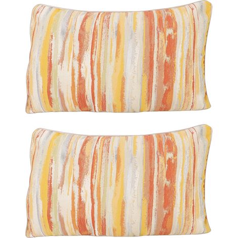 Set of 2 Soft Striped Bohemian Style Cushion Covers, Decorative Farmhouse Pillowcase, Ideal for Sofa, Bedroom and Cushion Cover (50.8x30.5cm / 20x12 Inches) (1/5)