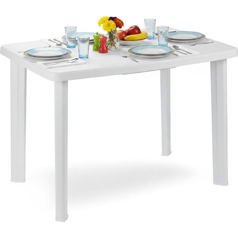 Dmora Table rectangulaire modulable, Made in Italy, 101 x 68 x 72 cm, coloris blanc