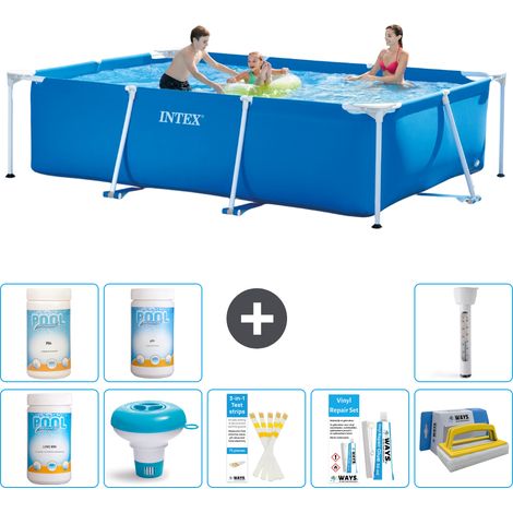 Intex Piscine Tubulaire Rectangulaire - 300x200x75 cm - 9-pièces S43209 (1/5)