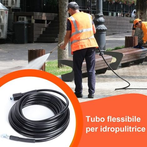 Zoternen – Tuyau de nettoyage haute pression 10 m – Filetage M14 et M22 – PVC et acier inoxydable – Pression 5800 psi – Compatible Karcher K2 K3 - M14xM22 (1/5)