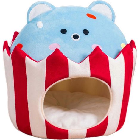 Lit pour chat chaud et chaud pour l'hiver, accessoires mignons pour animaux de compagnie, lit pour chat, niche, couchage pour chat (1/4)