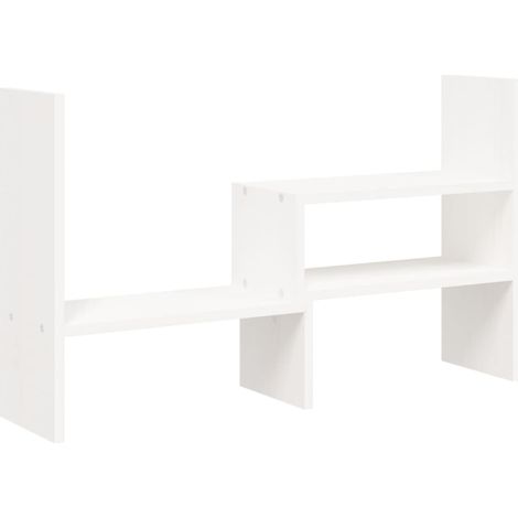 Soporte para monitor (39-72) x 17 x 43 cm madera maciza de pino blanco 020004416