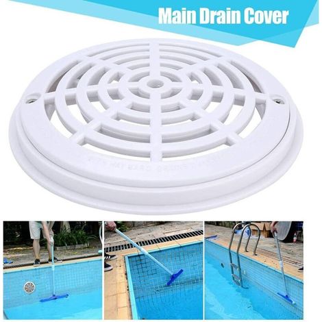 Couvercle de Drain Principal Rond Swimming Pool Drain Cover Couvercle d'aspiration pour Raccords de Tuyaux de Remplacement de Piscine Accessoires (1/3)
