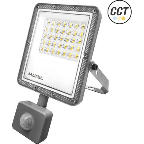 PROYECTOR LED SENSOR PLANO GRIS 30W.3CCT (1/3)