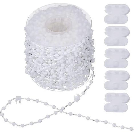 Chaînette de 20 m pour store vertical : accessoires pour stores verticaux et 5 connecteurs pour cordon de store : store vertical b (1/4)