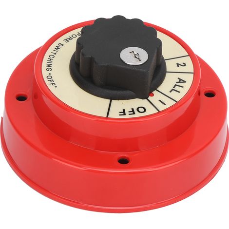 Sélecteur de batterie bateau 4 positions jaune panneau plastique métal usage intensif double batterie (1/5)