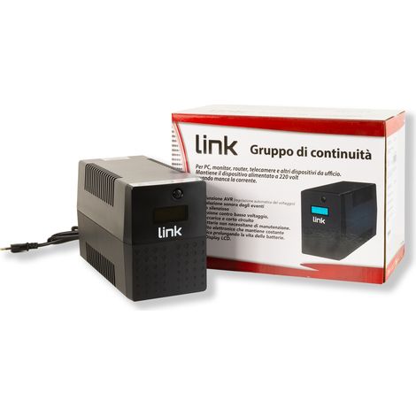 Gruppo di continuità Link GRUPPO DI CONTINUITA' 1000VA/600W LINE INTERACTIVE CON 4 PRESE CON DISPLAY