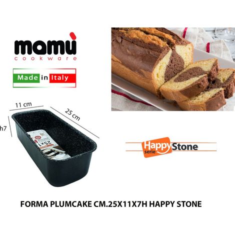Mamù Plumcake, antiaderente, alluminio, 7 strati, PFOA free, antigraffio, H7 25x11 cm