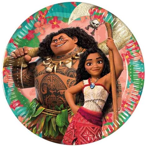 Piatti di carta Moana da 20 cm, 8 pezzi