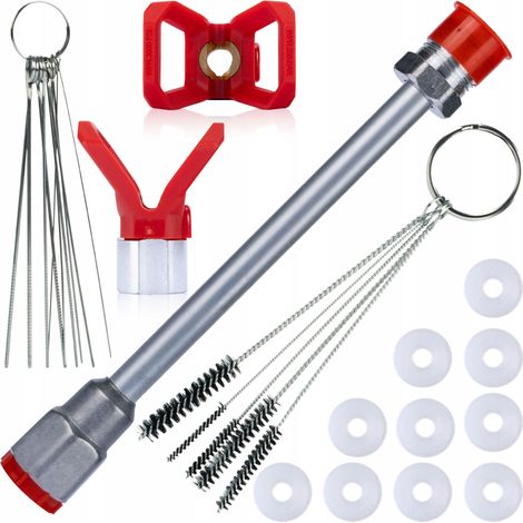 Set de Accesorios para Pistola de Pintura – Lanza 30cm + 10 Juntas + Varillas de Limpieza  Mantenimiento Completo (1/5)