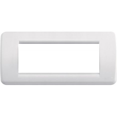 Placca Interruttore 6 Moduli Compatibile Matix Copripresa Bianca  C8806 wht (1/2)