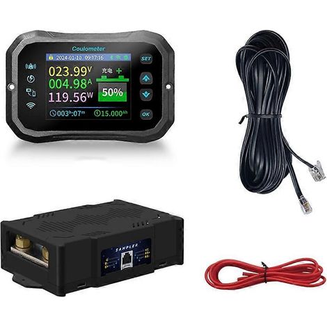 WiFi Coulomb Meter RV Battery Monitor Battery Capacity Indicator Tester Power Volt-Ammeter for All Batteries 0-600A (1/5)