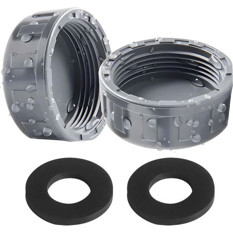 2 Pièces Bouchon PVC Fileté 20 mm avec Joints en Caoutchouc, pour Raccords de Tuyau Filetage Intérieur, Bouchon Robuste pour Jardin et Plomberie (1/5)