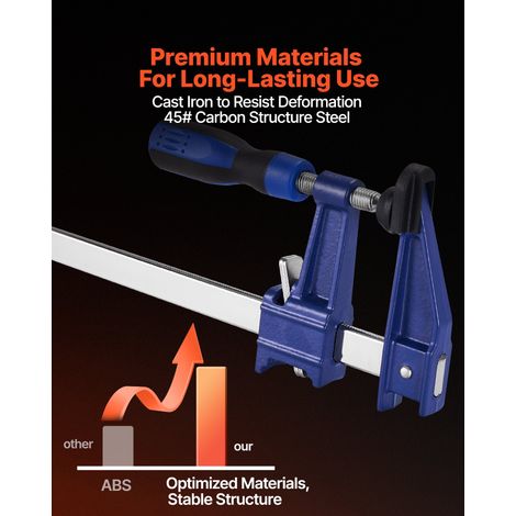Serre-Joints Verrouillable 2PCs Ouverture de la Mâchoire 91,4 cm, Pince Écarteur en F Capacité Max. 272 kg, Profondeur 6,35 cm, en… (1/5)