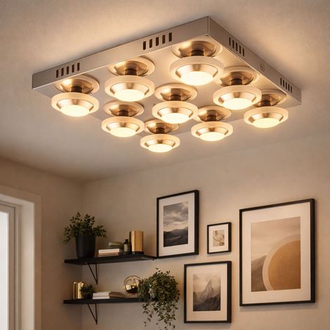 LED 40,5 Watt Decken Leuchte Metall Beleuchtung Leuchte Wofi 9589.09.01.0000