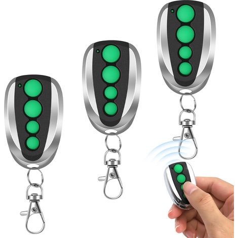 3 Pack Garage Door Remote Compatible with TOPENS M12, Garage Door Opener with 4-Button Wireless Transmitter for Automatic Swing Sliding Gate Opener Garage Door Opener
