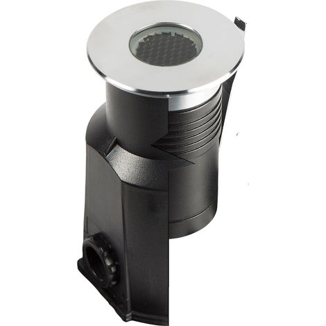 Encastré de sol extérieur ZEPH 1 24V rond inox bleu 2W - EUROPOLE - 55124