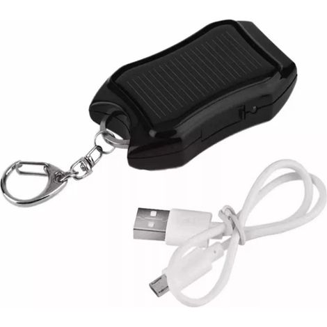 TrAdE Shop Traesio - Power Bank Solare Portabile A Portachiavi Caricatore Esterno Emergenza Con Luci Led Usb - (1/5)