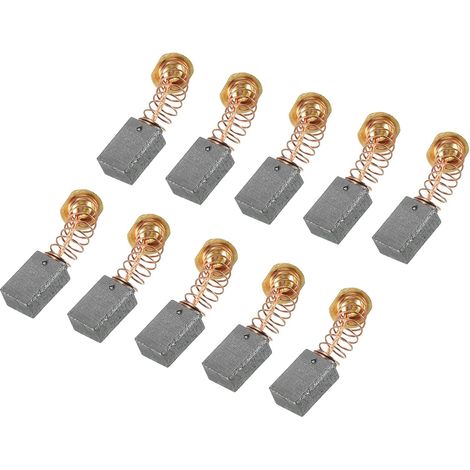 Carbon Brushes 13x9x6mm for Electric Motors Power Tool Angle Grinder Table Saw Replacement Repair Part, 10 Pack  Carbone Brosses pour Outil Meuleuse Angulaire Table Scie Rechange Pièce Réparation (1/5)