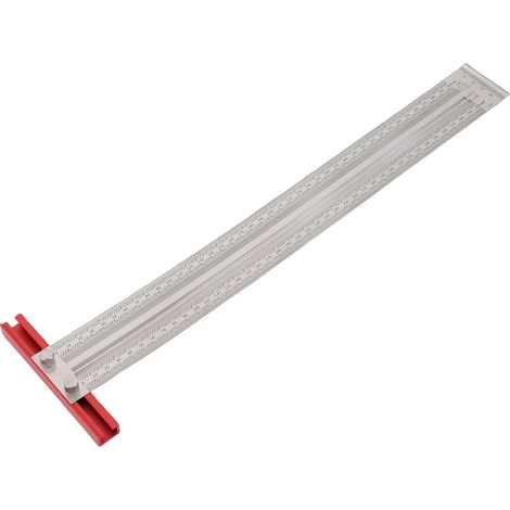 Règle de traçage 400mm pour mortaises et tenons, gabarit de mesure précis en T pour le tracé et le mesurage du bois (1/5)