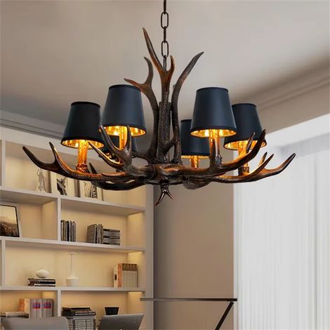 Suspension LED rétro (Ampoules non incluses) Culot E14 Idéale pour la décoration des salles manger, salons et cuisines (Luminaire à 4 lumières) (1/5)