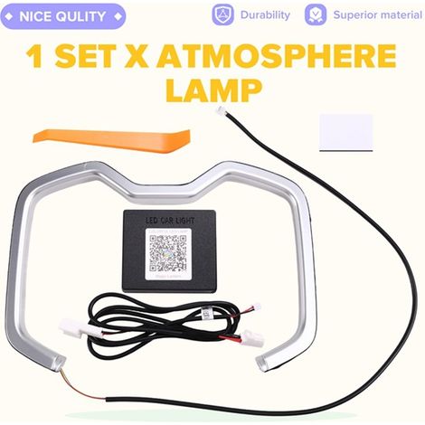 1 color set: see photo. Material: ABS. Ambient lighting for the vehicle interior, 64 colors, LED. Cup holder.