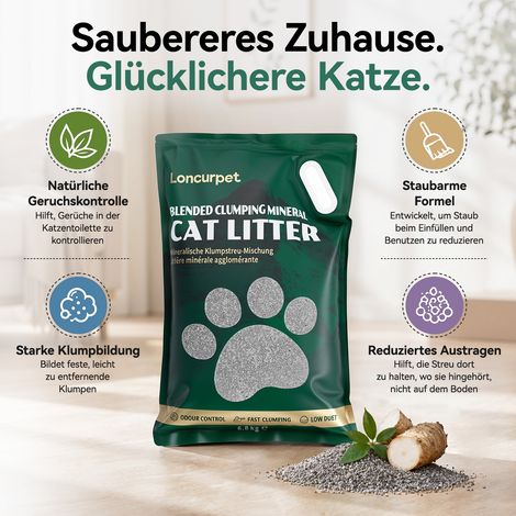 CECIPA MAX Natürliche Urgestein-Klumpstreu für Katzen, Mischstreu aus Gestein & Maniok, staubarm, extrem saugstark, geruchsbindend, ohne Duftstoffe – 13,6 kg (2 x 6,8 kg) (1/5)