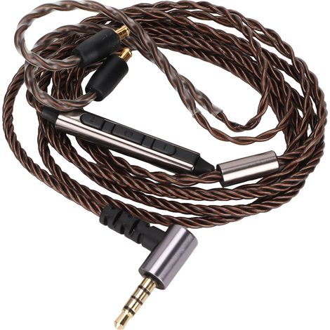 Câble de mise à niveau pour écouteurs 3.5mm/A2DC avec micro et contrôle filaire, compatible CKS1100, E40, E50, E70, LS200 (1/5)