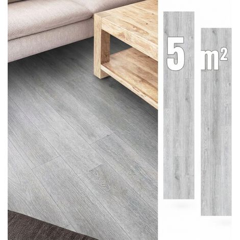 Pavimenti Vinilici Autoadesivi 5 m² GRIGI Listoni PARQUET (1/5)