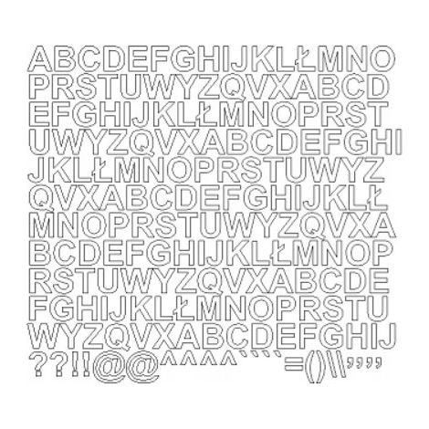 Pegatinas autoadhesivas con letras de 1,5 cm, color blanco mate. (1/2)