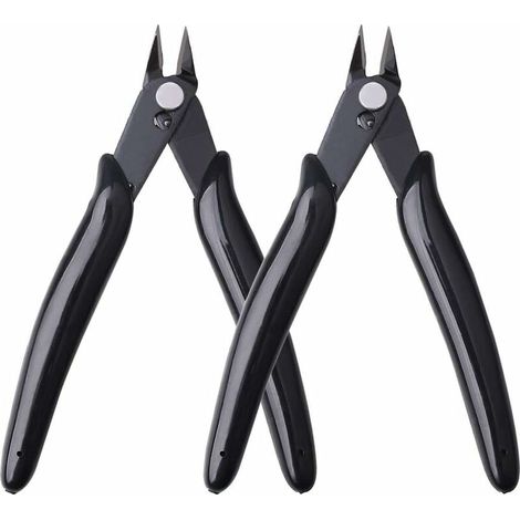 EASYCOMFORT Pince coupante latérale, Yuanzi 2pcs pince coupante diagonale de précision pour fil électrique, bijoux (noir) (1/4)