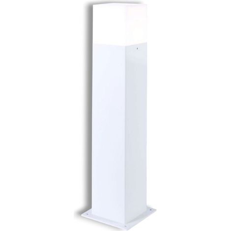 Luci da giardino a palo Design Moderno IP44 Lampione per lampadine a led max 12W non incluse Ideali per Illuminare Vialetti e Percorsi Pedonali Esterni - Color: Bianco