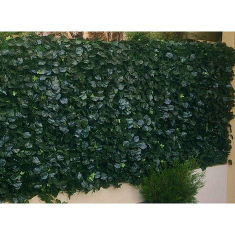 Haie artificielle feuillage Duo, Long 24 m, Hauteur 1 m