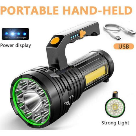 Lampe Portable Multifonctionnel Rechargeable Étanche Projecteur Extérieur D'urgence USB Lumière Extérieure (1/4)
