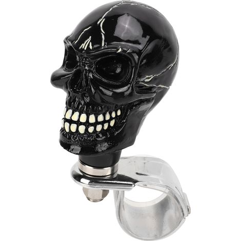 ZAICOLER Boule de Volant, 3 Cm de Diamètre de Diamètre de de Bouton de Rotation de Rotation du Volant Volant Volant Rotation Bouton de Crâne pour Les Voitures (Black). (1/5)