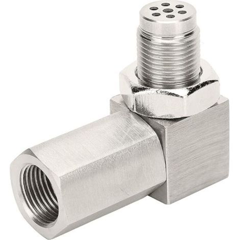 Prolunga per sonda lambda, M18 x 1.5, acciaio inox, 90°, per la rimozione della sonda lambda, adattatore per convertitore catalitico per auto/camion con codice di errore CEL. (1/4)
