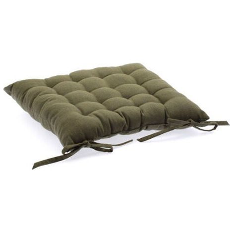 Coussin de Chaise avec Dossier siège Coquille Fauteuil Velours Douillet Elastique Impermeable pour Chaise en Rotin Paille Jardin 40x52 cm Beige (1/5)