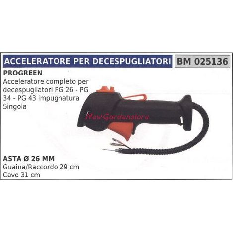 Palanca de acelerador PROGREEN PG 26 34 43 desbrozadora 025136