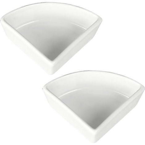 Bac à nourriture triangulaire en céramique pour hamster, écureuil et rat (2 pièces), anti-retournement et anti-morsure (1/5)