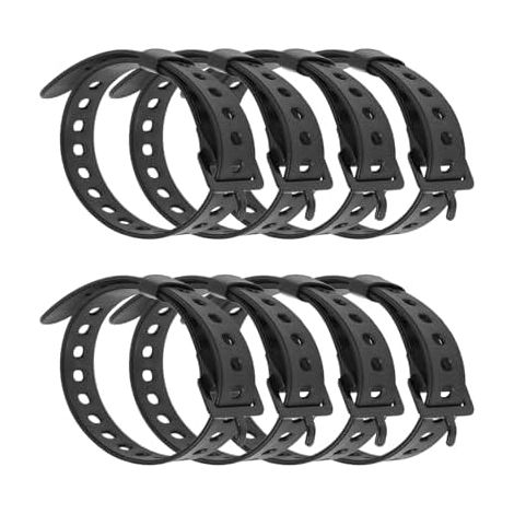 Lot de 8 sangles en caoutchouc multi-usage pour la randonnée, le camping, l'organisation câbles réglables et robustes -