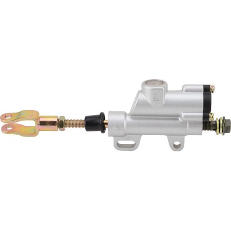 Pompe de frein hydraulique arrière universelle argentée, compatible avec les pièces de modification et de remplacement de l'étrier de frein arrière des motos/véhicules tout-terrain/VTT. (1/5)