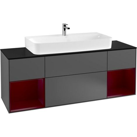 V&B Waschtischunterschrank Finion 160cm, Reg Peo m Lac, Anthracite matt (1/2)