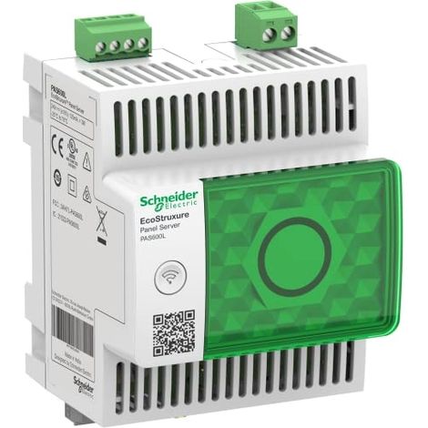 Passerelle EcoStruxure 24 V CC prenant en charge 128 périphériques Modbus TCP/IP et 40 périphériques sans fil
