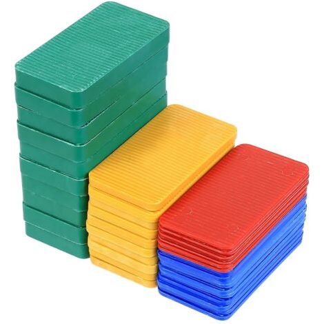 BUNTHAUS Lot de 40 cales et entretoises en plastique 75 x 40 x 1,5 10 mm Pour la pose de carrelage (1/5)