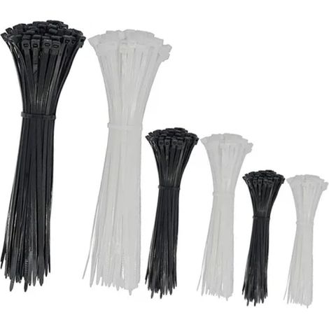 Lot de 600 colliers de serrage nylon auto-bloquants PA66, attaches de câble électrique 15/20/30 cm (1/5)