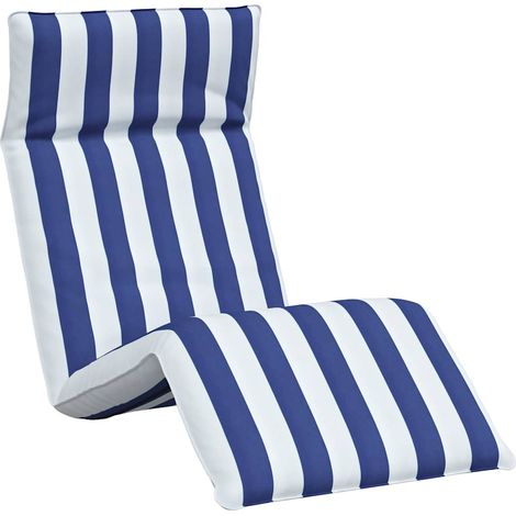 Maison Exclusive - Lettino Pieghevole Blu e Bianco 175x54x8,5 cm in Tessuto Oxford