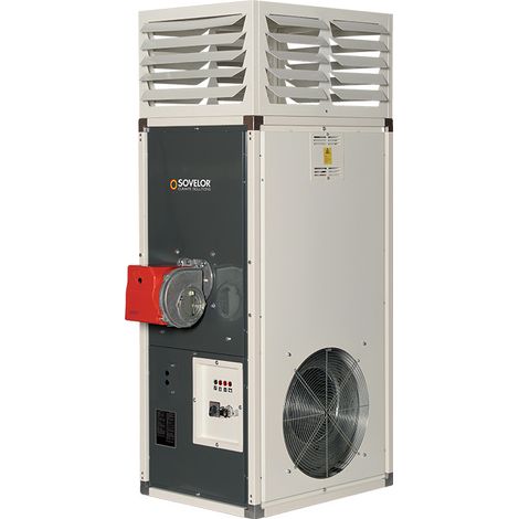 Sovelor – Chauffage de chantier électrique 27,55kW SP30 – Débit d'air 2700m3/h – Brûleur fuel monté – Pour garages et ateliers