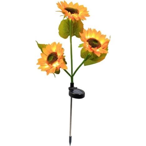 Solaires Extérieures Fleur Tournesol Lampe ArtificiellesLampes Solaires de Jardin Extérieur Etanche Lumière Solaire pour Jardin Terrasse Mariage Décoration de Noël
