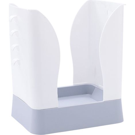 Support à sac poubelle extensible en plastique, grande capacité pour cuisine et salle de bain, gris pâle