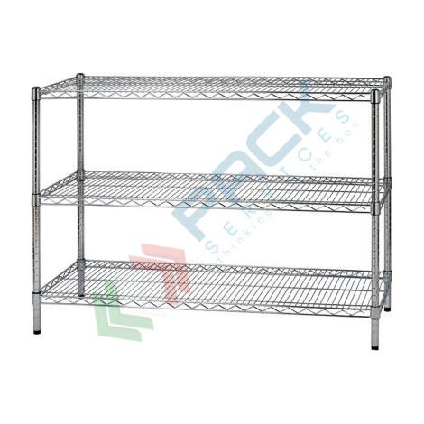 Archimede scaffale metallico scaffale 3 ripiani cm 46 x 121 x h. 90 cucina bagno garage cabina armadio (1/2)